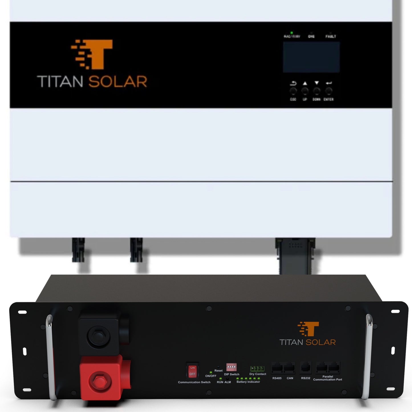 Art. 1126 - Titan Solar Set 6kW Wechselrichter Off Grid und Rack 2,4kWh Speicher 51,2V 50Ah Neu
