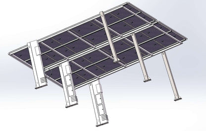 Bausatz Solar Doppel Carport Titan Solar mit 12x660W=8kWp Modulen
