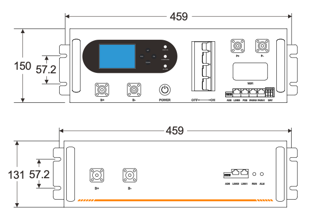 Nr. 1810 Rack mit einem BMS Modul und 2x5kWh Rackmodulen (Optional bis 12x5kWh) Speicher mit Anti-Feuer-Funktion NEU