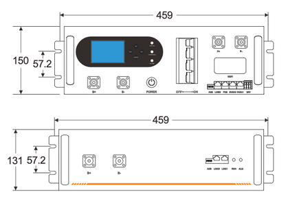 Nr. 1810 Rack mit einem BMS Modul und 2x5kWh Rackmodulen (Optional bis 12x5kWh) Speicher mit Anti-Feuer-Funktion NEU