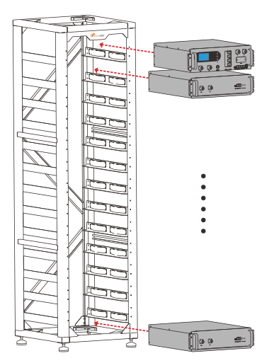 Nr. 1801 19" Rack Gehäuse für Felicity Hochvoltspeicher KEIN SPEICHER KEIN BMS ENTHALTEN!