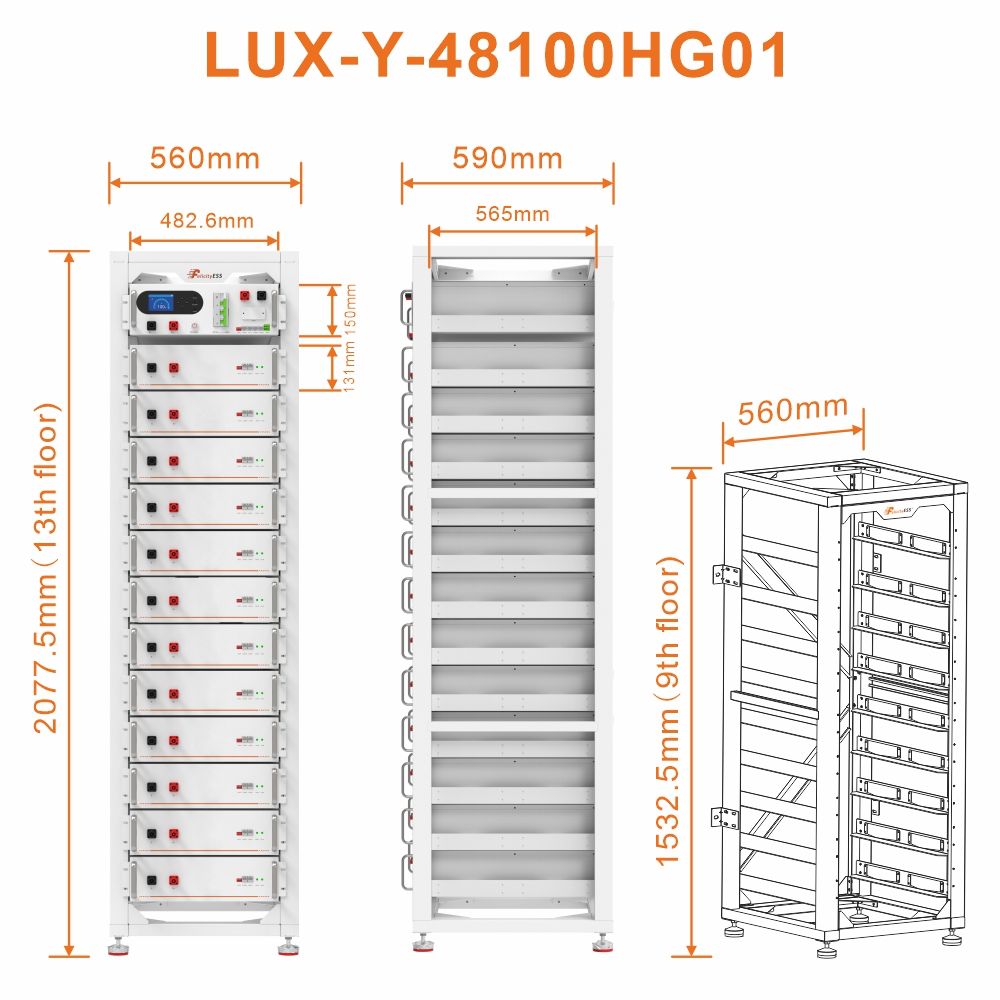 Nr. 1810 Rack mit einem BMS Modul und 2x5kWh Rackmodulen (Optional bis 12x5kWh) Speicher mit Anti-Feuer-Funktion NEU