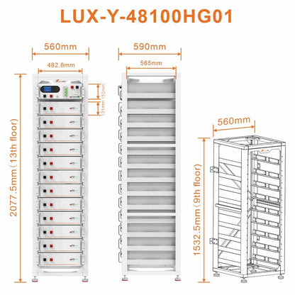 Nr. 1805 Rackbauweise 5kWh Speichereinheit für Felicity Hochvoltspeicher mit Feuerlöschspray - benötigt Hochvolt-BMS! NEU