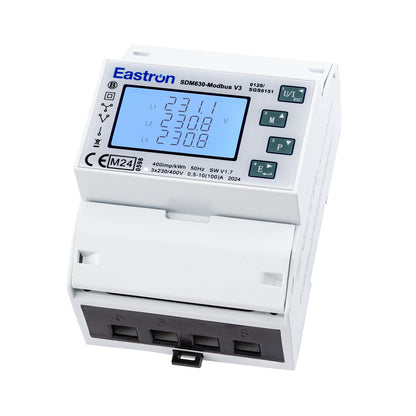 Nr.1518 Eastron Smartmeter für Chisage SDM630 Modbus-V3 Stromzähler Bidirektional, MID geeicht 2024, 2x S0, RS485, 100A